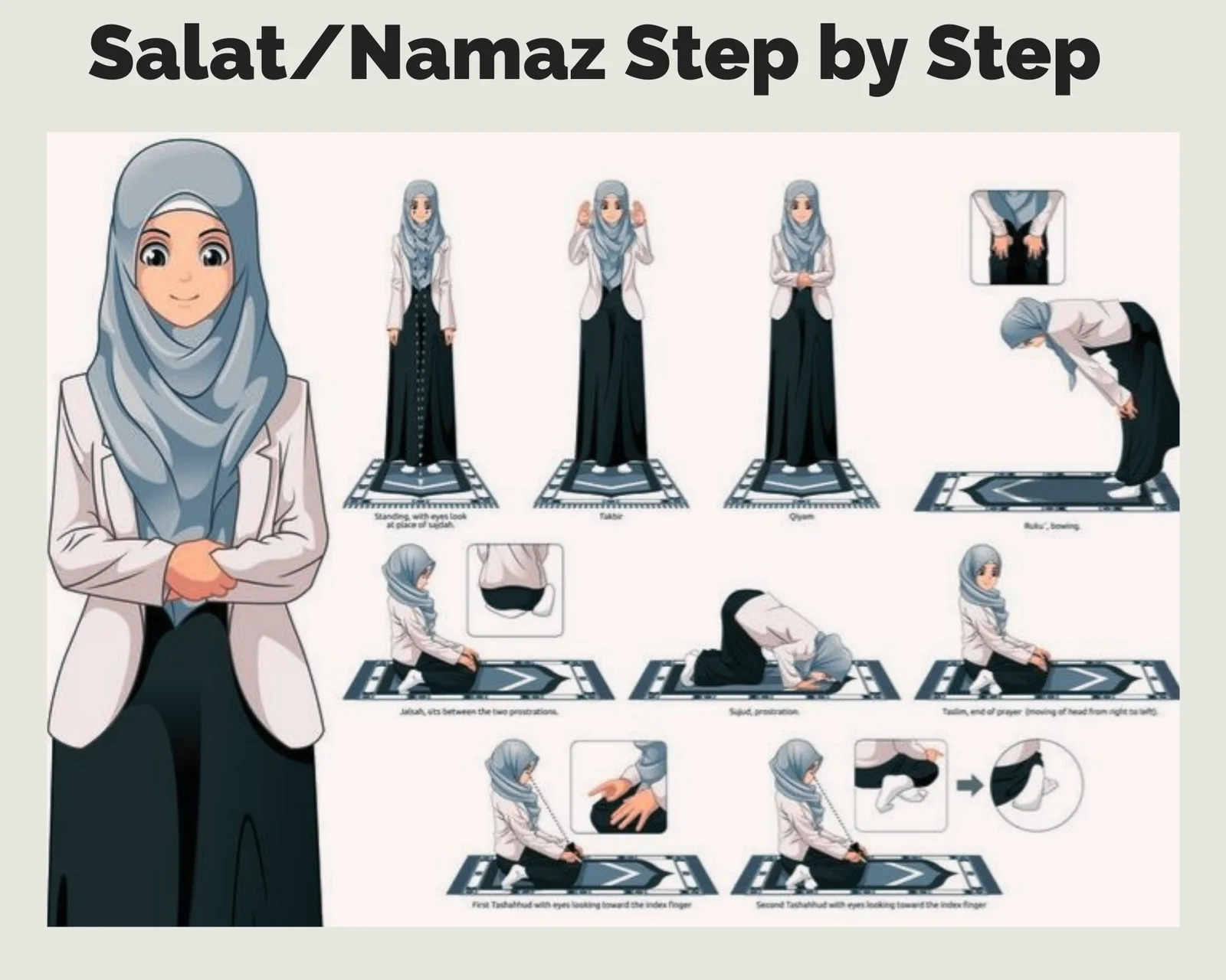 ขั้นตอน การละหมาดเข้าใจง่ายๆ สำหรับผู้หญิง
